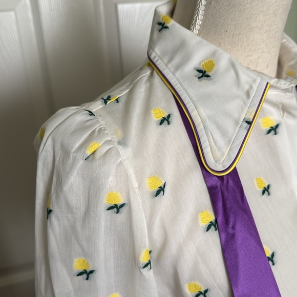 Marc Jacobs Embroidered Blouse Size 4 - Picture 3 of 9